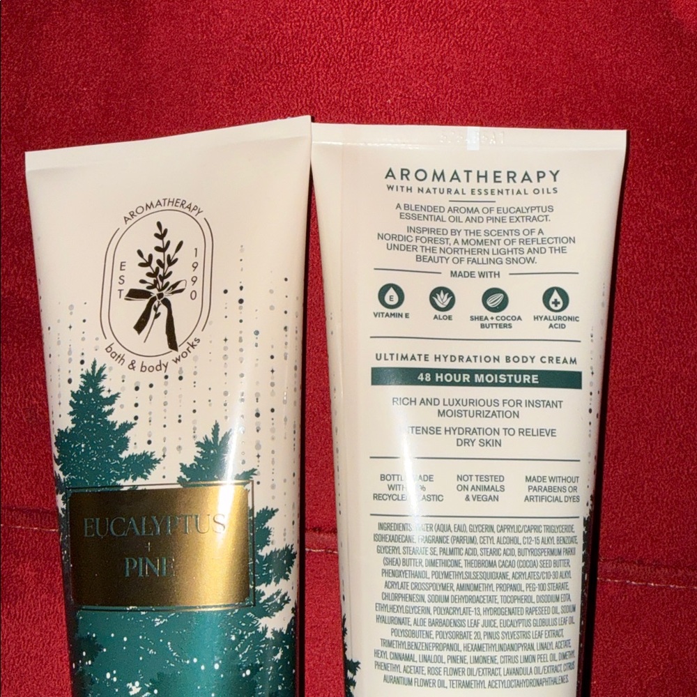 BBW 2pc Ultimate Hydration Body Cream Aromatherapy Eucalyptus Pine - Picture 2 of 2